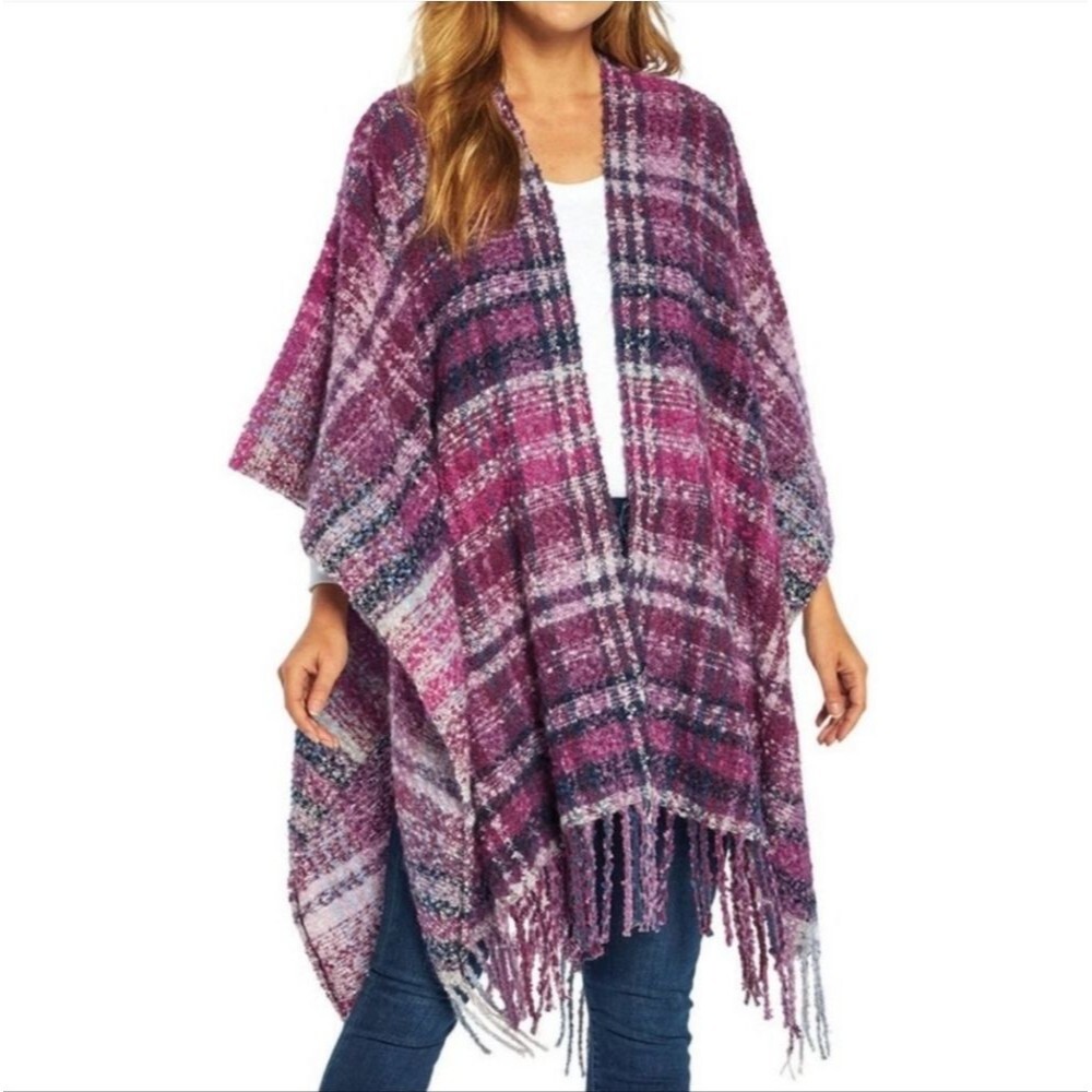 Woolrich Cozy Blanket Wrap Shawl Oversized Plaid One Size